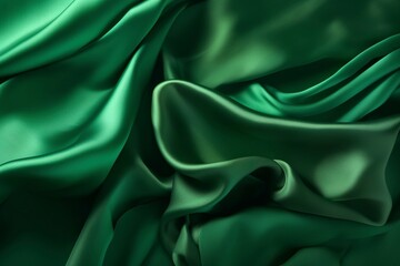 Green colored silk satin backdrop, created with generative AI
