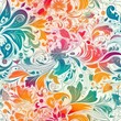 © Gogi - Delicate floral seamless pattern with a glossy finish. AI generated.