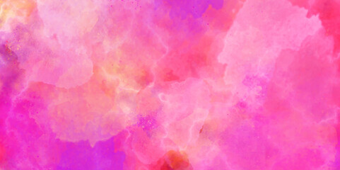 Wall Mural - abstract background with fire watercolour painting soft pink textured on wet white paper and colorfu