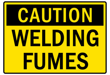 Fumes hazard chemical warning sign welding fumes