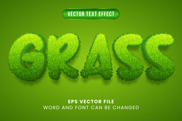 Grass vector text effect