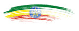 Fototapeta Tęcza - Ethiopia flag with brush paint textured isolated  on png or transparent background