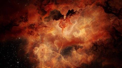 Wall Mural - Flying Through Deep Space Stars And Nebula. Realistic 3d animation