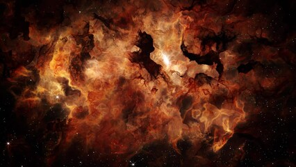 Wall Mural - Flying Through Deep Space Stars And Nebula. Realistic 3d animation