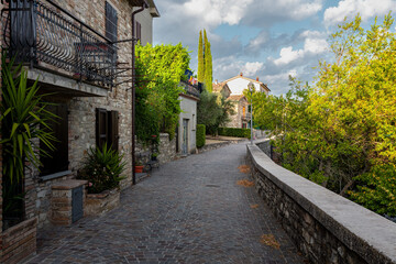 Wall Mural - View of Frontino's village in the Italian region of Marche.