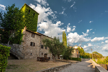 Wall Mural - View of Frontino's village in the Italian region of Marche.