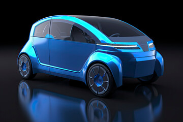 3D illustration of electric car This image doesn`t contain any visible trademarked products