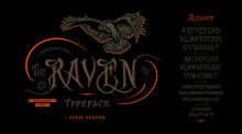 Font The Raven. Vintage Typeface Design.