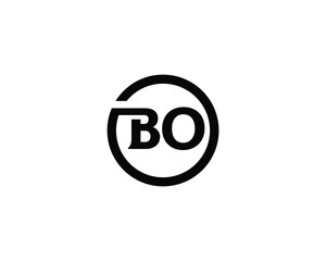 BO logo design vector template