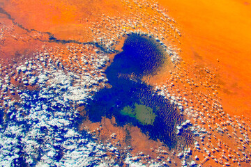 Wall Mural - the beauty of the african continent. physical geography in the area of nigeria and cameroon. digital
