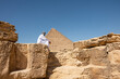 Tourism at Giza Pyramid in Egypt, Cairo
