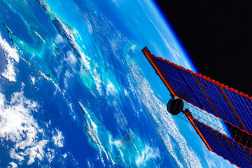 Wall Mural - scenics in the caribbean sea. digital enhancement. elements by nasa