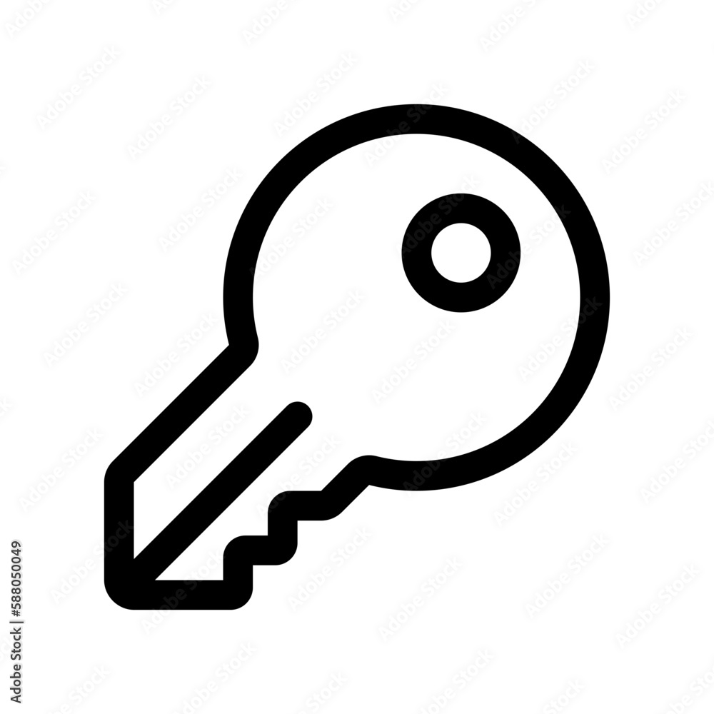 Editable house key vector icon. Property, real estate, construction ...