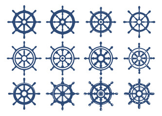 boat wheel Naval equipment sailor in the ocean