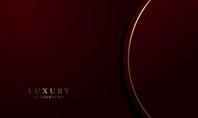 Wall Mural - Red dark texture design with round frame element