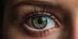 Menschliche Irisaufnahme, Nahaufnahme einer Irisfotografie, ai generativ