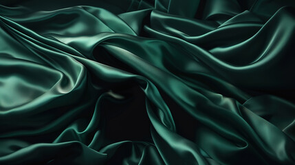 Folded textile texture, chaotic folds, fashion drapery wallpaper. Generative Ai