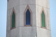 Windows Minaret of masjid blue sky background