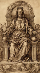 Wall Mural - Jesus Christ as a King Illustration