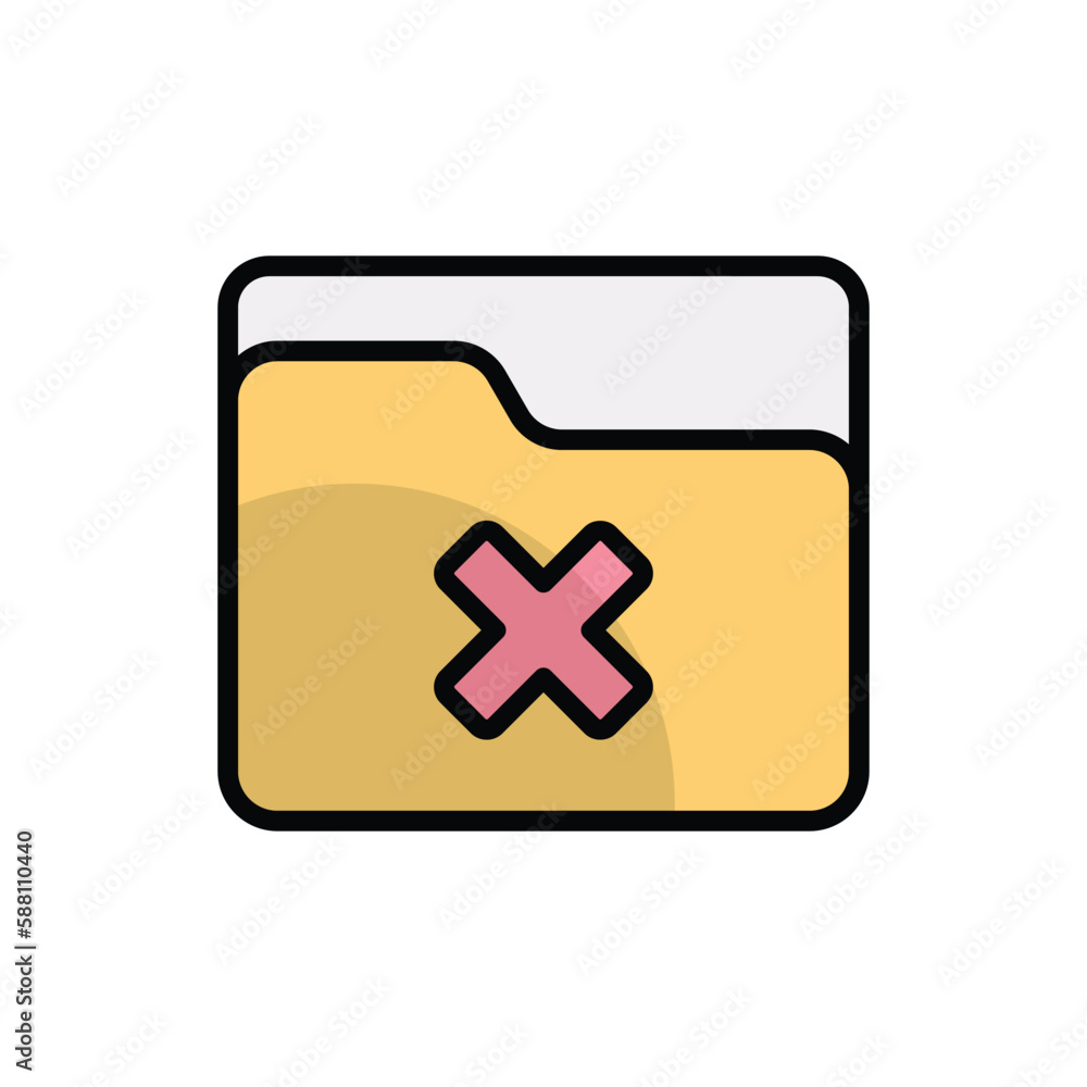 Remove Folder icon vector stock. Stock Vector | Adobe Stock