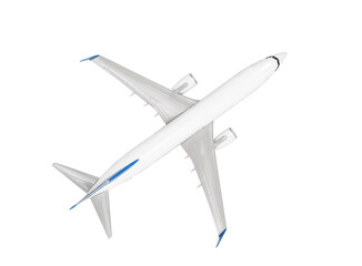 Model airplane isolated on transparent background