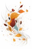 Fototapeta  - Autumn abstract background, organic lines.