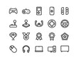 © digistock - Gaming and video games icon set with adjustable line weight