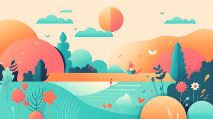 Colorful Illustrations Capture the Beauty of a Summer Escape to Paradise