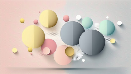 Wall Mural - Plexus Circles: A Vibrant and Dynamic Abstract Geometric Background