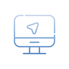 Computer icon. Suitable for Web Page, Mobile App, UI, UX and GUI design