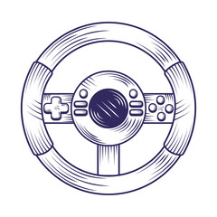 Canvas Print - gaming steering wheel