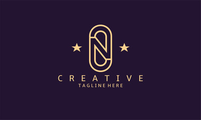 Luxury NO Letter Logo Design. Modern minimalistic creative ON or NO letter initial icon vector template. Premium logo with golden design. Elegant corporate identity.