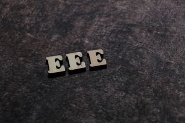 Wall Mural - the initials of the letter eee. triple e.