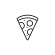 Pizza slice line icon