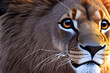 closeup portrait of a lion | 3d render, Capturing the Regal Beauty of a Lion at Sunset, enjoys nature, Bright sky, blur, Animal Wallpaper, 4k, wildlife background, HD Wallpaper, AI