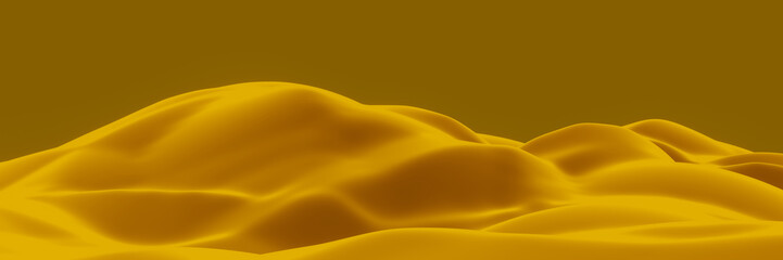 Wall Mural - 3D desert topography. Sand dune.