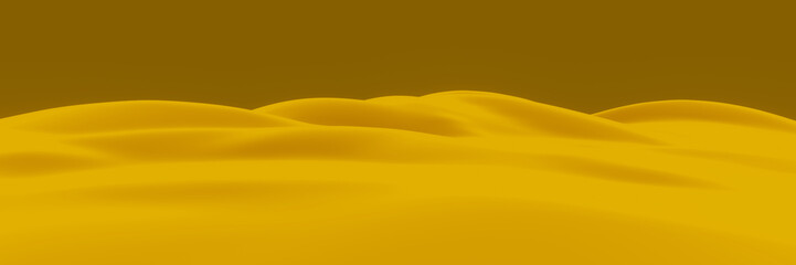 Wall Mural - 3D desert topography. Sand dune.