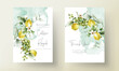 watercolor summer fruits wedding invitation card template