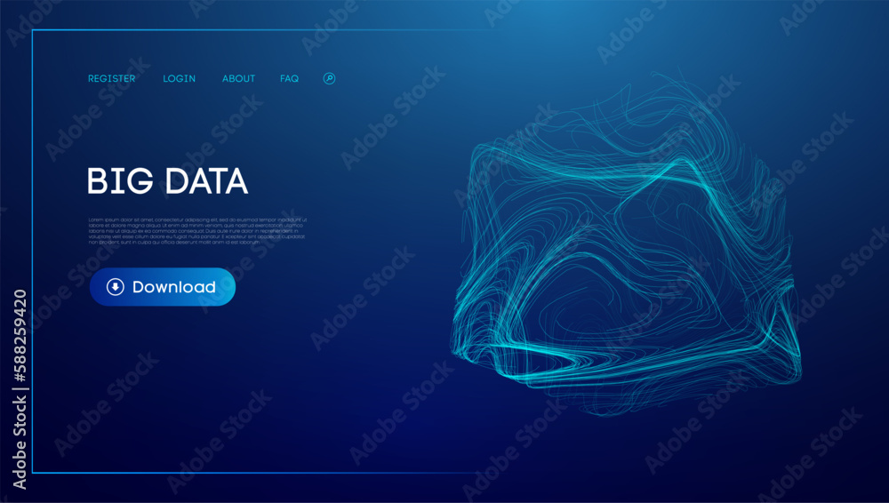 Data cube blockchain technology background. Futuristic network vector ...