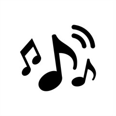 music note icon vector