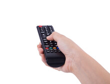 Hand With Tv Remote Control On Transparent Background Png File