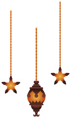 Muslim lanterns decoration design greetings