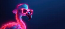 Flamingo  Neon Light With Generative Ai