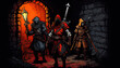 © CEVmemories - dark fantasy dnd rpg adventurer exploring dungeon - by generative ai