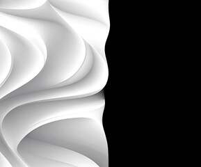 Wall Mural - abstract architecture futuristic background, in 3d style, ai generation, banner, place for text.