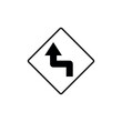 © waniperih - Black and White Color Traffic Sign Street Sign Icon Vector Template