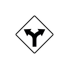 Wall Mural - Black and White Color Traffic Sign Street Sign Icon Vector Template