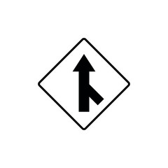 Wall Mural - Black and White Color Traffic Sign Street Sign Icon Vector Template