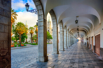 Poster - Historical archways in Arequipa, Peru