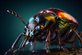 Fototapeta Konie - A Macro View of Beetle. Generative AI